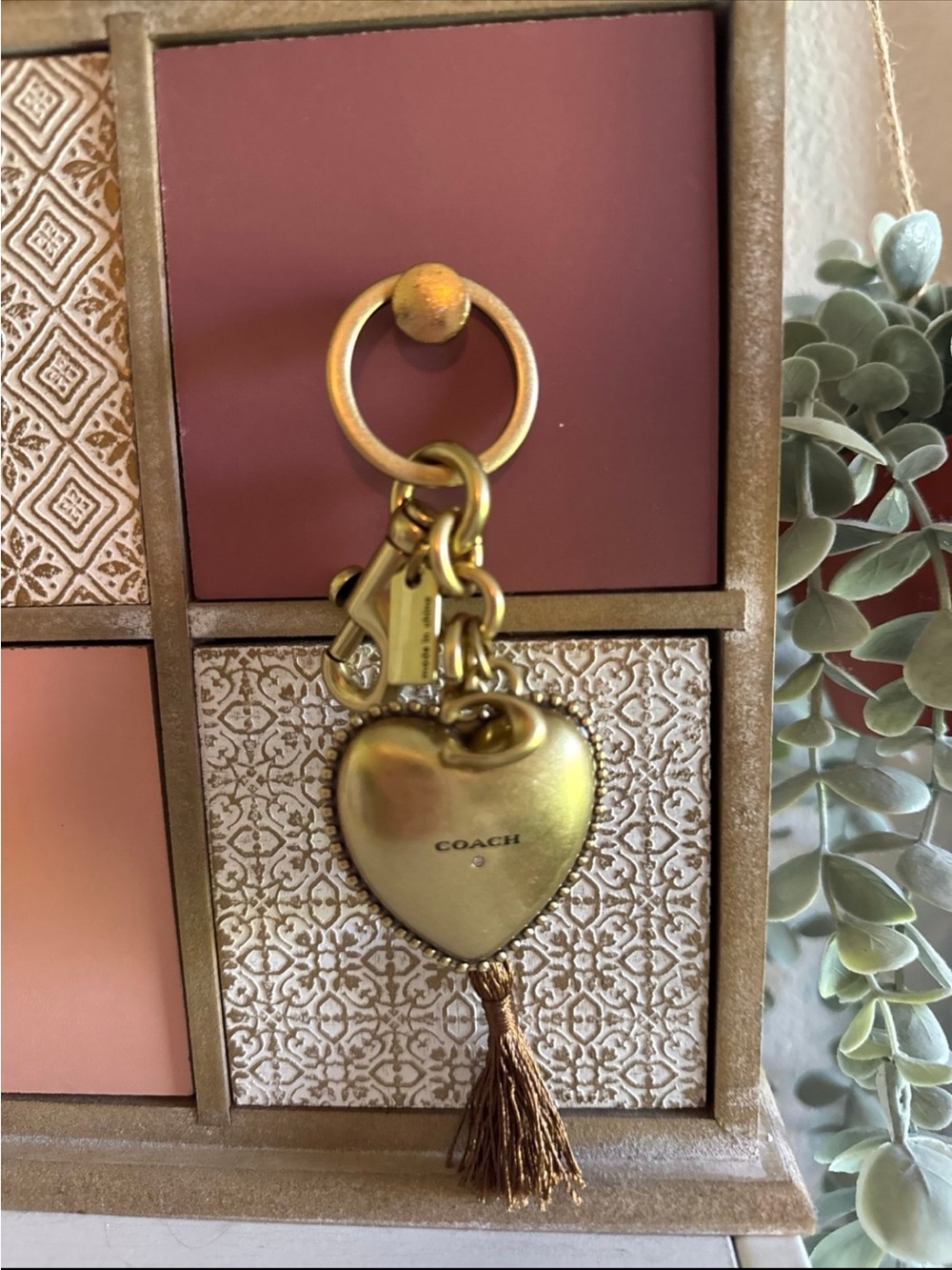 Coach Cherry Heart Charm / Key Chain - Picture 2 of 3